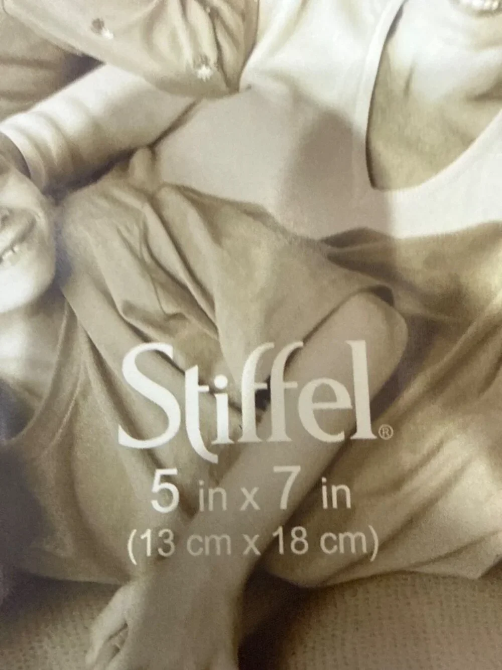 Stiffel Mother of Pearl Tabletop Picture Frame Holds 5x7” Photo Silvertone Metal